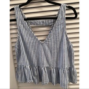 Abound Striped Crop Top